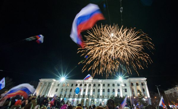 Празднование годовщины Крымской весны в Крыму