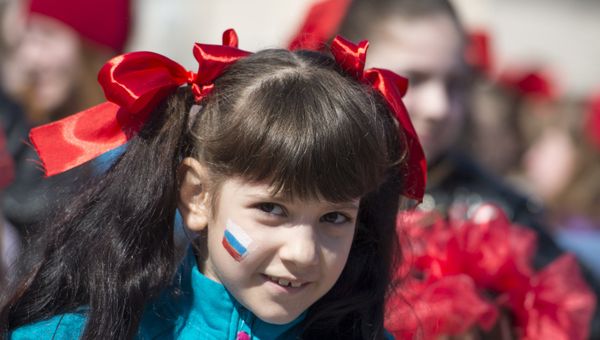 Празднование годовщины Крымской весны в Симферополе