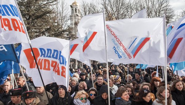 Празднование годовщины Крымской весны в Симферополе