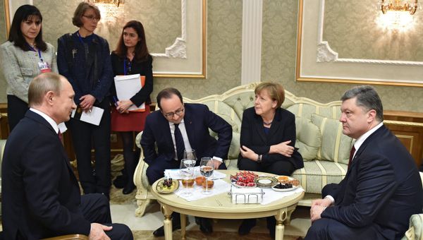 Переговоры лидеров России, Германии, Франции и Украины в Минске