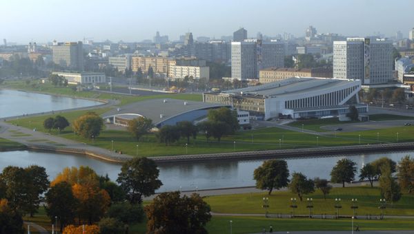 Вид города Минска