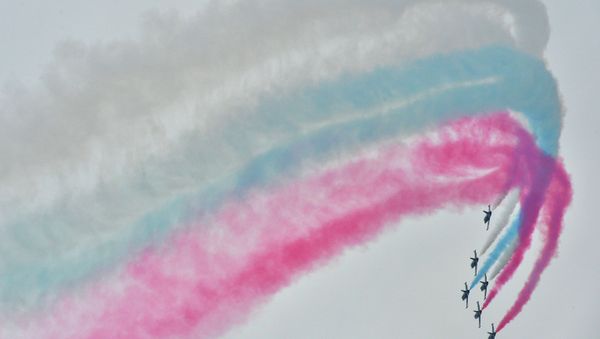 Демонстрационные полеты пилотажной группы Русь ДОСААФ РФ